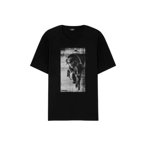 VERSACE Мужские черные T-рубашки