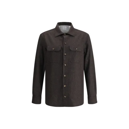 BRUNELLO CUCINELLI Рубашка Мужская Умбра