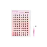 Клей - Бесплатно Бело-голубая керамика Клепки для ресниц + Золотые щипцы