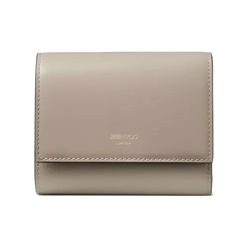 Jimmy Choo Телячья кожа Монетница Кошелек Женские Тауповый Зеленый