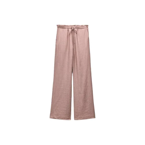 ZARA Нежно-розовые Женские Повседневные Брюки