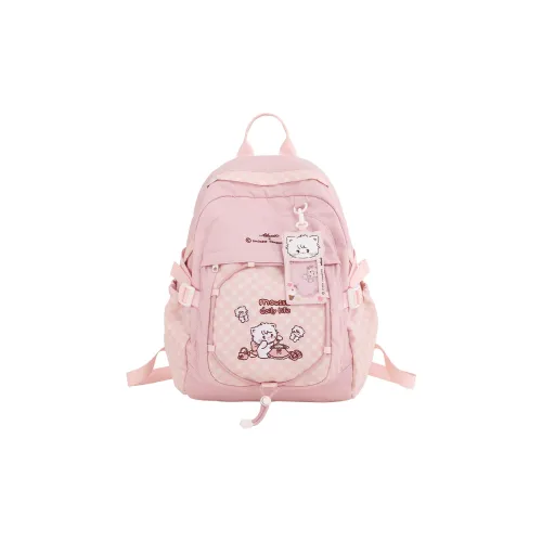 AILUXI MIKKO ILLUSTRATIONS Коллаборация Ткань Рюкзак Женские Вишневый цветок Розовый