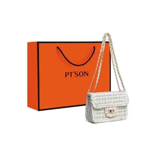 PT'SON Ткань Сумка через плечо Стандартная Женская Белая Черная