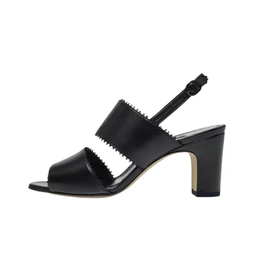 MANOLO BLAHNIK Persio One Ремешок Сандалии 7 см Женские Черные