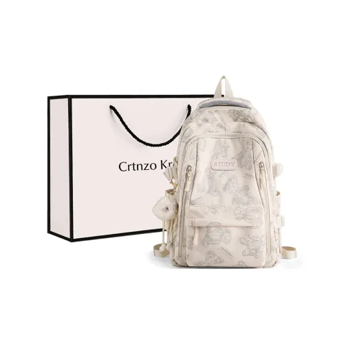 Crtnzo Kroez Ткань Рюкзак Большой Женские Экрю