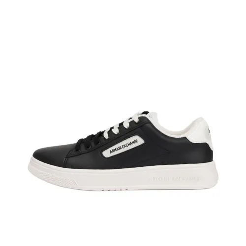 ARMANI EXCHANGEAE Низкие кроссовки для скейтбординга Мужские Черный Белый Ласточкин хвост