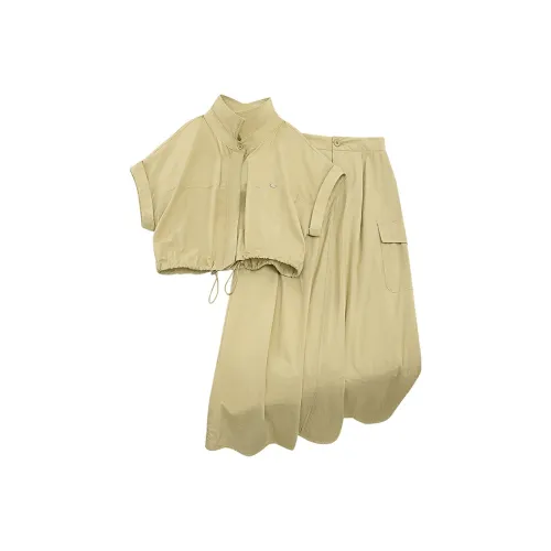 Cypress House Комплект с юбкой Женские Светлый хаки