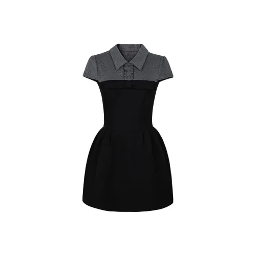 Matsumoto Soso Летнее Короткое Платье с Короткими Рукавами Женское