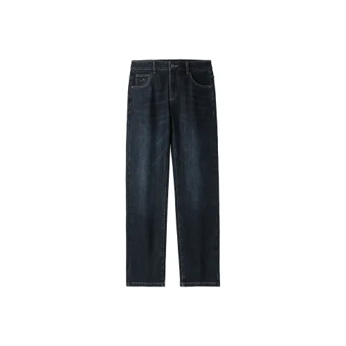 HLA Синий Серый DENIM GRADIENT Темный 5G Мужские Джинсы