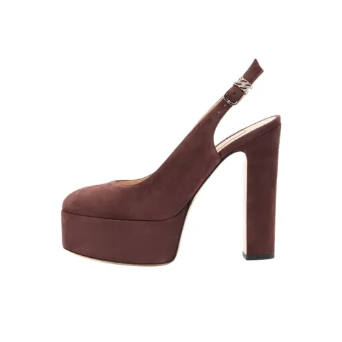 Casadei Patty Platforms Грубый каблук Высокие каблуки 13 см Женские Умбра