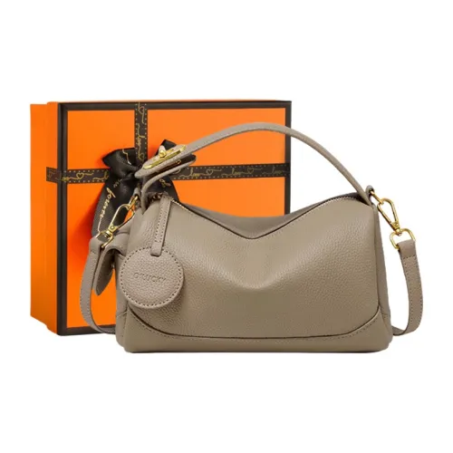 OUBOTE Коровья кожа Подушка Сумка через плечо Сумка Женская Слоновой серый