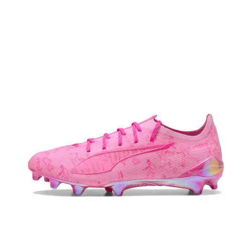 KIDSUPER X PUMA ULTRA 5 ULTIMATE FG Твердая подошва устойчивая к истиранию футбольные бутсы унисекс розовый