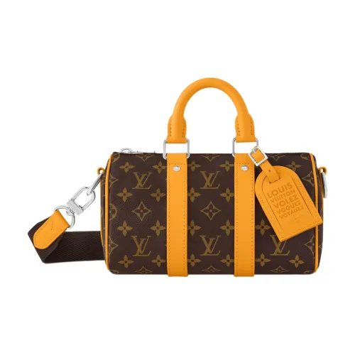 LOUIS VUITTON Холст Сумка Мужская Желтая и Коричневая