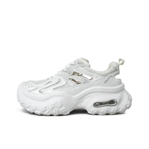 safiya Ромб Nebula визуально увеличивает рост Низкий Топ Толстая подошва Кроссовки Женские