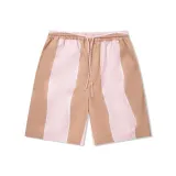 Персиково-розовый / Миндаль, полосы, полный принт