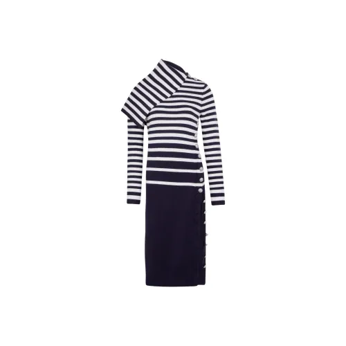 Paco Rabanne Длинное платье с длинными рукавами женское