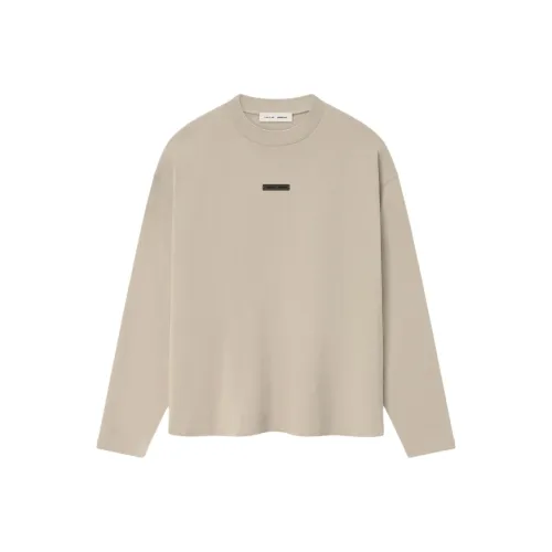 Fear of God ESSENTIALS Classic Fit Длинный рукав Древесина Essentials Fear of God T Рубашка Унисекс