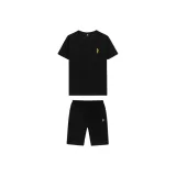 Черный (Короткий рукав рубашка + шорты комплект одежды)
