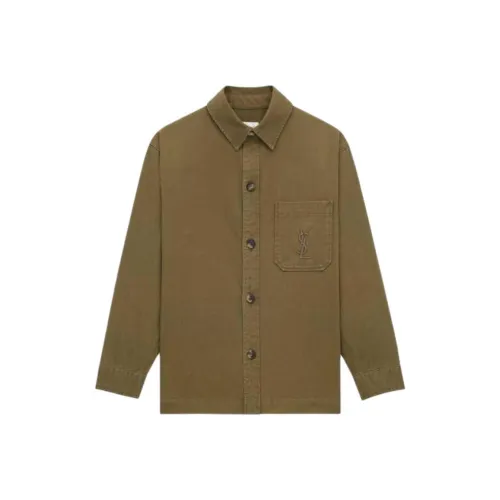 SAINT LAURENT Винтаж Хаки Мужские Рубашки
