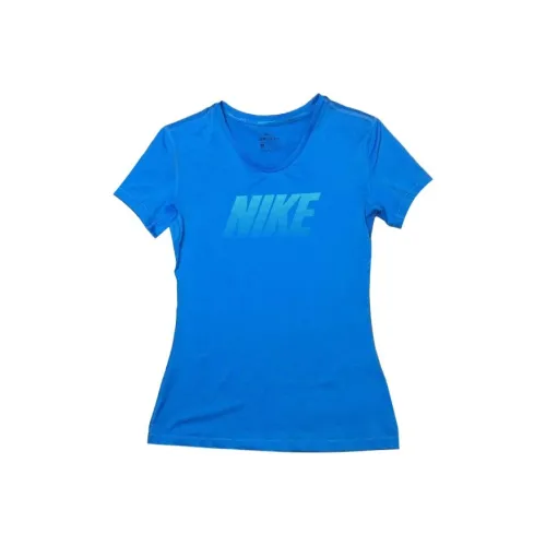 NIKE Dri Fit Синие Женские Футболки