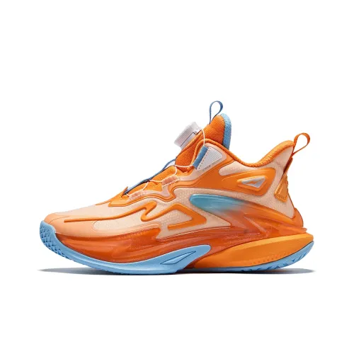 ERKE KIDS Баскетбольные кроссовки High Топ Спортивный оранжевый цвет/Апельсин Светящийся для школьного возраста