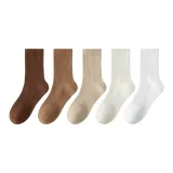 [5 пар] Кофейный + Верблюжий + Хаки + Молочно-белый + Белый