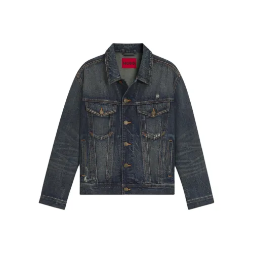 Hugo Boss Blue Men's Denim Jackets Hugo Boss Синий Мужской Джинсовые Куртки