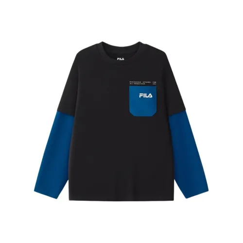 FILA Легендарный синий PNV Kids T Рубашки