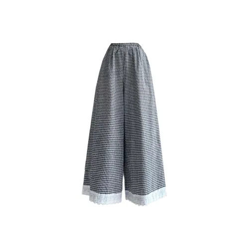 AFGGD Черно-белая клетка Женские Повседневные брюки