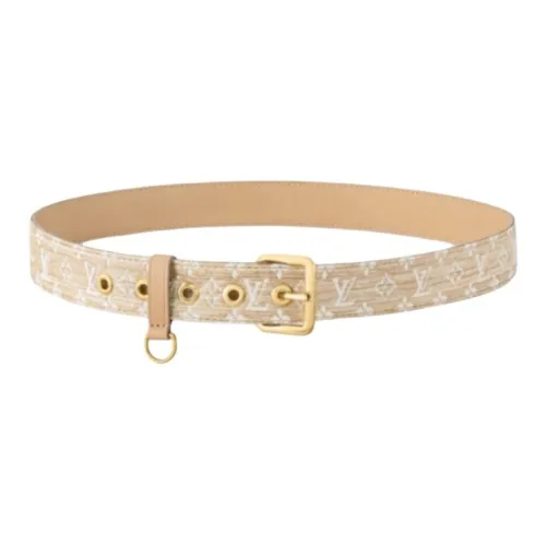 LOUIS VUITTON Металл Ремень Женский Бежевый Ширина 3 см