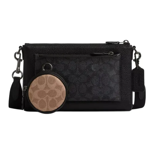 COACH Holden Сумка из ткани с коровьей кожей сумка через плечо средняя мужская