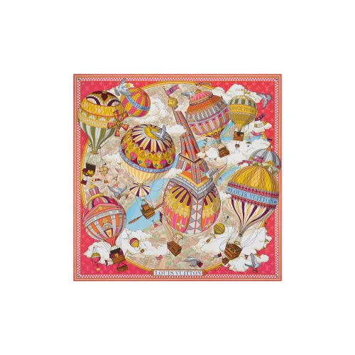 LOUIS VUITTON Шелковые шарфы Женские Фуксия