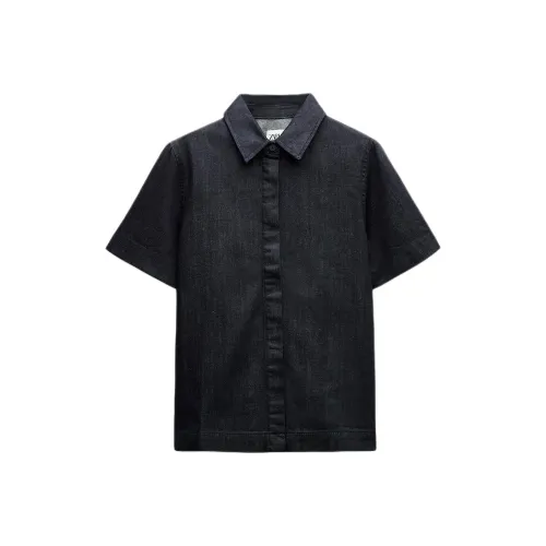 ZARA ZW Series Синие Женские Рубашки