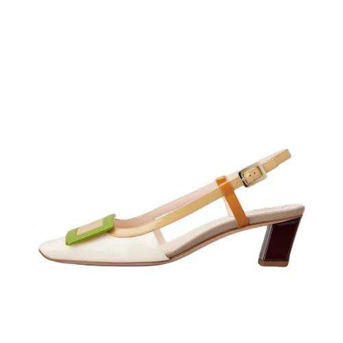 Roger Vivier Belle Vivier Высокие каблуки Бело-зеленый Женские