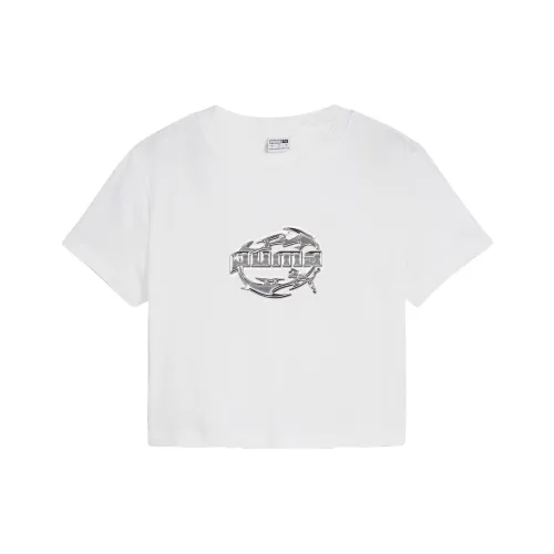 PUMA HYPER GIRL Белые Женские Футболки