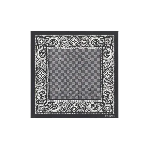 LOUIS VUITTON Шелковые шарфы Унисекс Черный