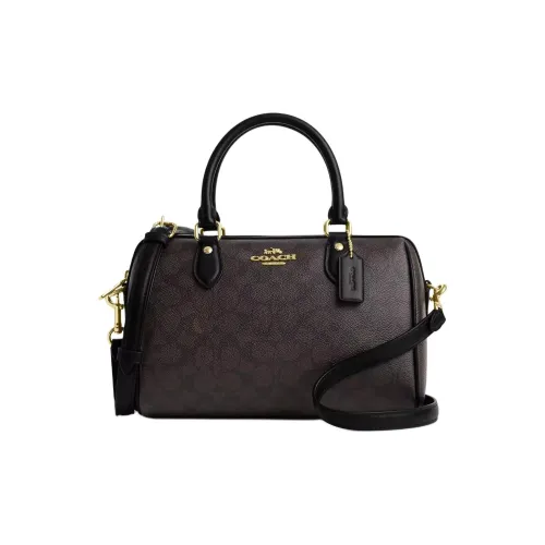 COACH Rowan Искусственная кожа Сумка через плечо Сумка среднего размера Женская Цвет ореховый