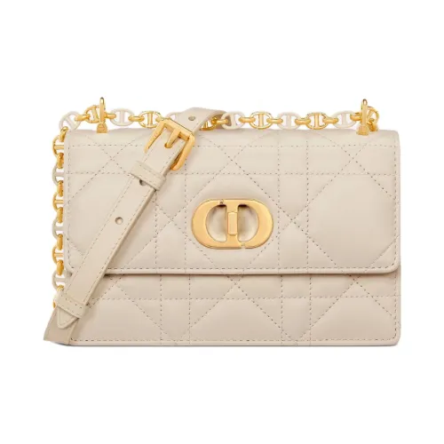 DIOR Miss Caro Sheepskin Crossbody Bag Shoulder Bag Mini Women's Ivory White