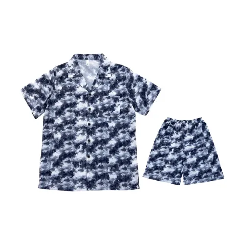 HANQIANNUO 2227# Кляксы чернил Граффити Мужской Пижамный комплект