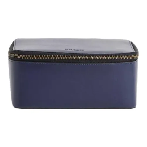 COACH Organizer Телячья кожа Мешок для хранения Трубы Женские Синий