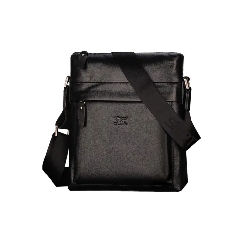 SEPTWOLVES Коровья кожа Сумка через плечо Стандартная Мужская Черная