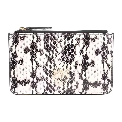 PINKO Galleria Телячья кожа Клатч Маленький Женский Черный Белый