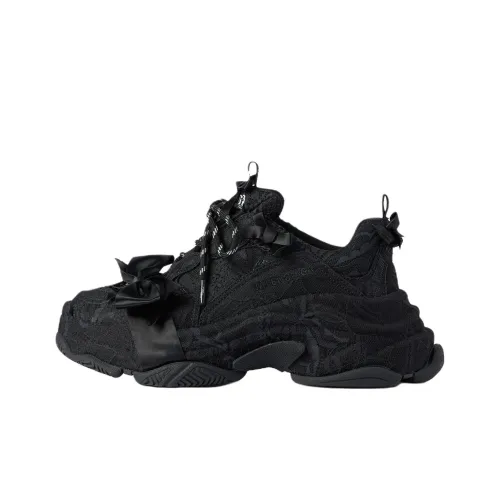 Balenciaga Triple S Low Топ Толстоподошвенные кроссовки Женские Черный