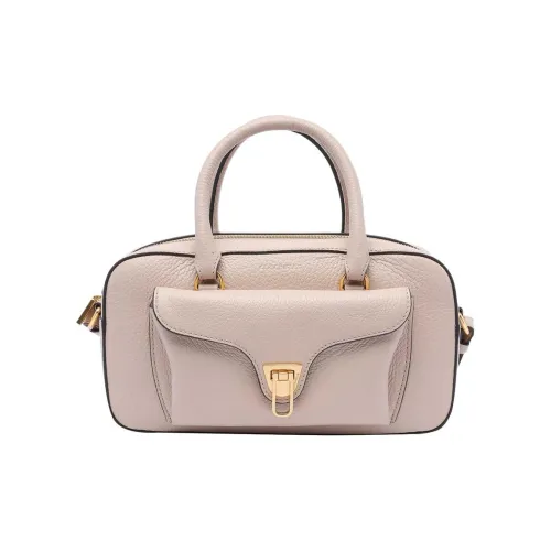 COCCINELLE GRAIN LEATHER Камера Сумка Сумка через плечо Сумка на одно плечо Средняя Женская Бежевая