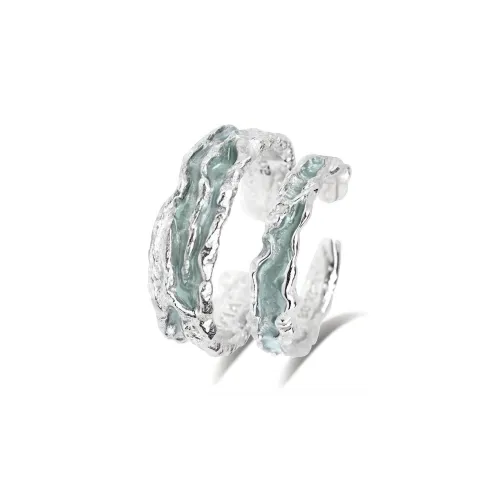 MUYAN Сплав Кольца Mountain and Sea Рябь Пара Кольцо Унисекс