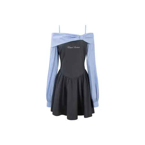 Unifreeplus+ Длинное платье с длинными рукавами женское