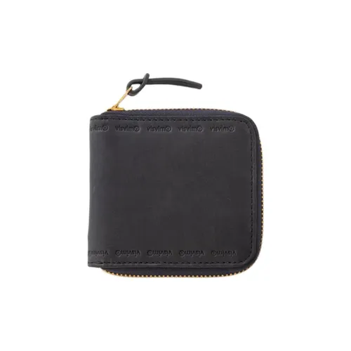 Visvim Растительное дубление Лошадиная кожа Кошелек Унисекс Черный