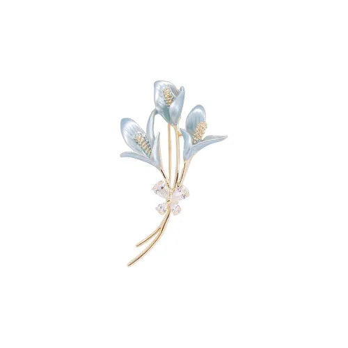 Фиолетовый медный сплав броши женские