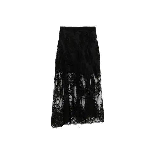 juun.j Черная Женская Повседневная Длинная Юбка