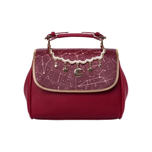 Lovely Lota ПУ (полиуретан) Одно плечо Через плечо Портативная Сумка Средняя Женская Бургунди